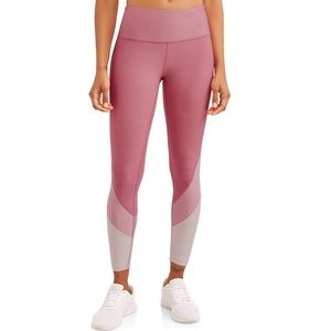 RBX Pink Ombre Color Block 7/8 Ankle High Rise Leggings Small